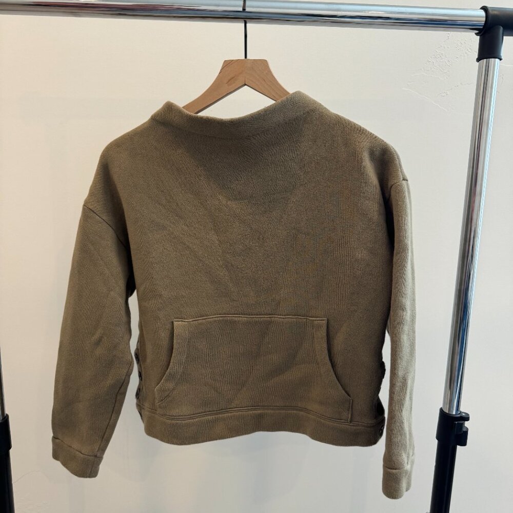 Madewell MWL Betterterry Mockneck Side-Button Sweatshirt